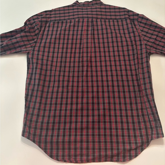Old Navy Button-Down Shirt Men’s XL Red Black Plaid Long Sleeve 100% Cotton - Picture 5 of 5